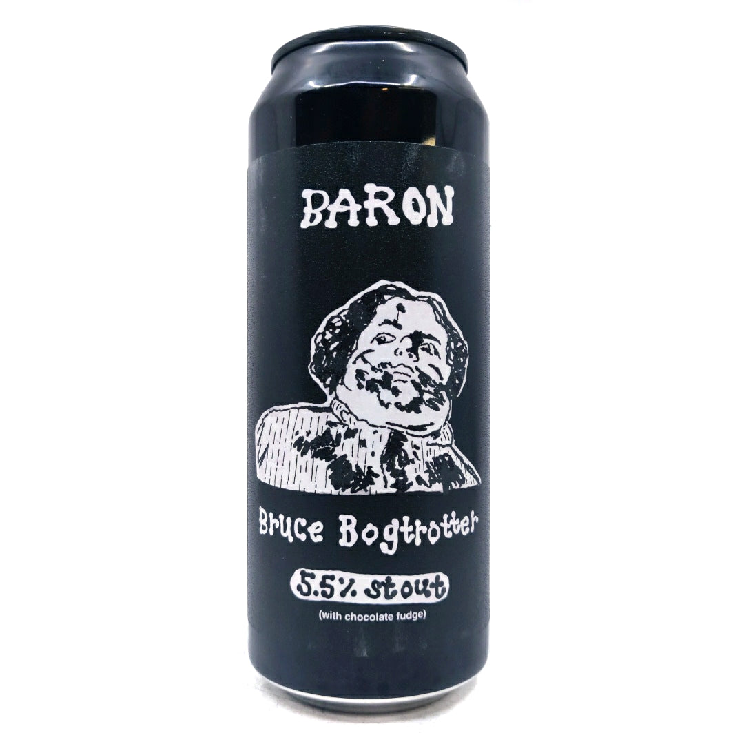 Baron Brewing Bruce Bogtrotter Stout 5.5% (500ml can)-Hop Burns & Black