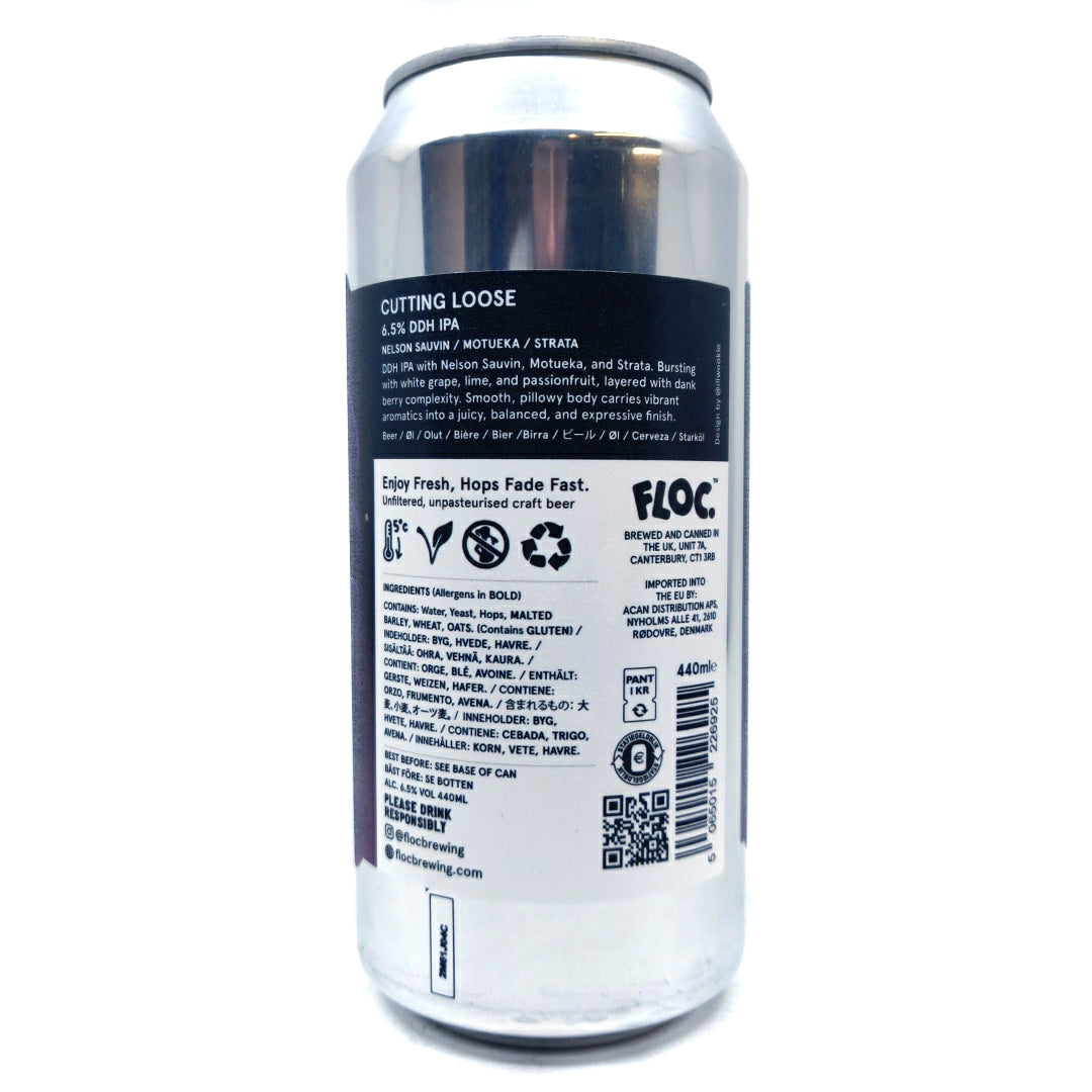 Floc Brewing Cutting Loose DDH IPA 6.5% (440ml can)-Hop Burns & Black