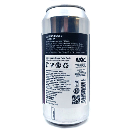 Floc Brewing Cutting Loose DDH IPA 6.5% (440ml can)-Hop Burns & Black