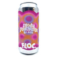 Floc Brewing Plenty Peacherine Double IPA 8% (440ml can)-Hop Burns & Black