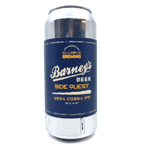 Elusive Brewing x Barney's Beer Side Quest West Coast IPA 6% (440ml can)-Hop Burns & Black