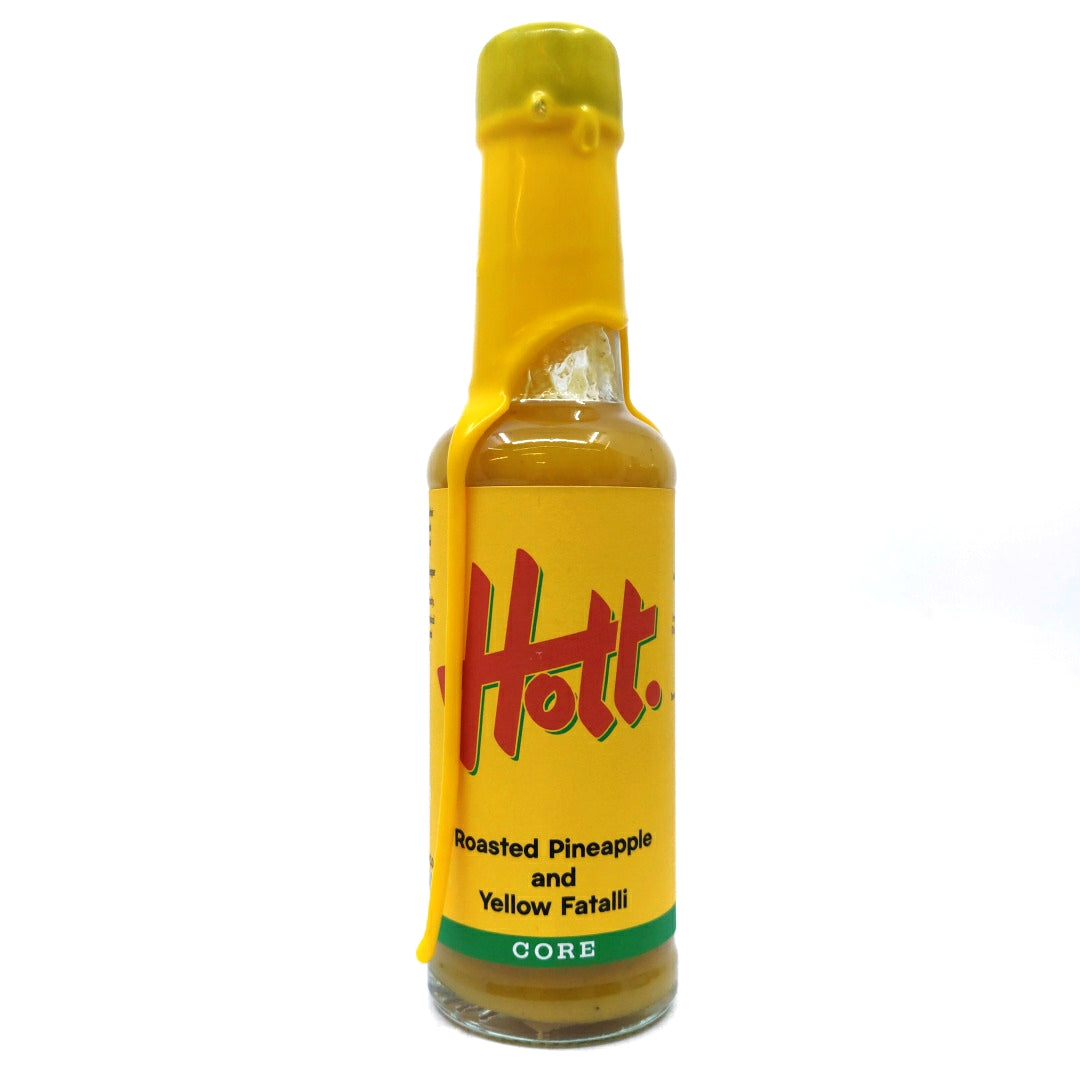 Hott Roasted Pineapple and Yellow Fatalli Hott Sauce (150ml)-Hop Burns & Black