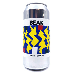 Beak Brewery Axon Double IPA 8% (440ml can)-Hop Burns & Black