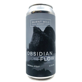 Burnt Mill Obsidian Flow Imperial Stout 8.4% (440ml can)-Hop Burns & Black