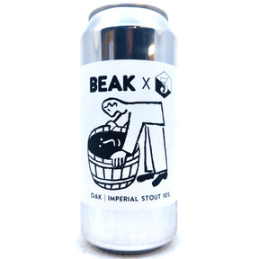 Beak Brewery x 3 Sons Oak Imperial Stout 10% (440ml can)-Hop Burns & Black