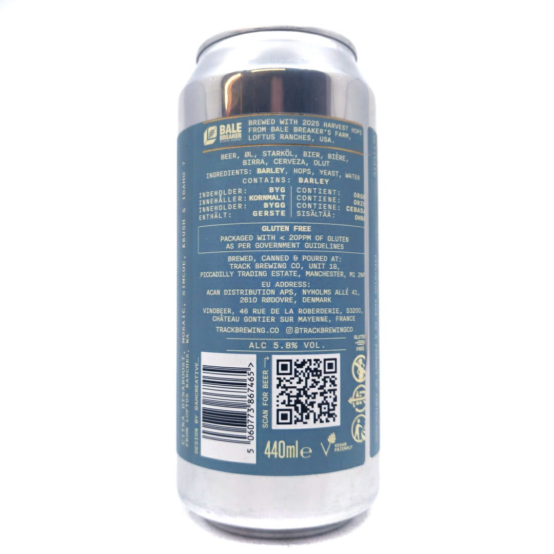 Track x Bale Breaker Loftus West Coast Pale Ale 5.8% (440ml can)-Hop Burns & Black