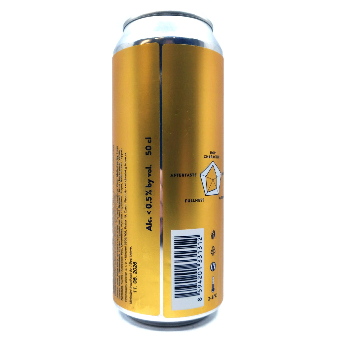 Vinohradsky Pivovar Non-Alcoholic 12 Lager 0.5% (500ml can)-Hop Burns & Black