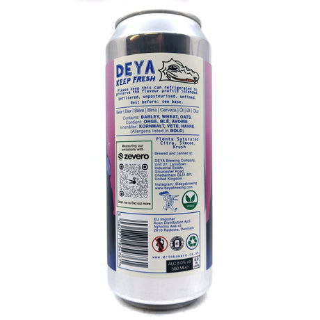 DEYA x Floc Plenty Saturated Citra, Simcoe, Krush Double IPA 8% (500ml can)-Hop Burns & Black