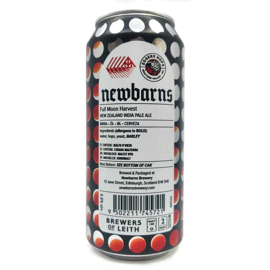 Newbarns Full Moon Harvest New Zealand IPA 6.8% (440ml can)-Hop Burns & Black