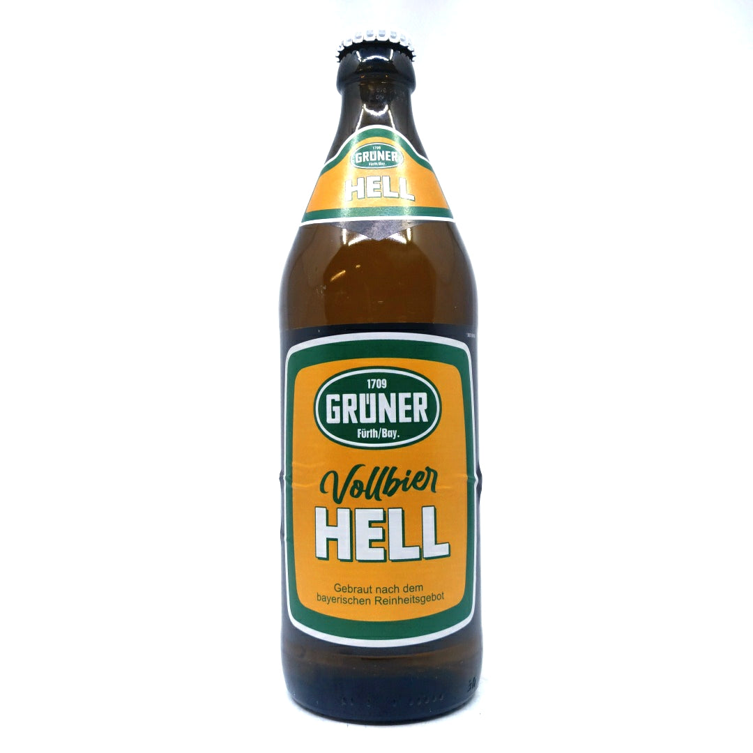Gruner Vollbier Hell 4.9% (500ml)-Hop Burns & Black