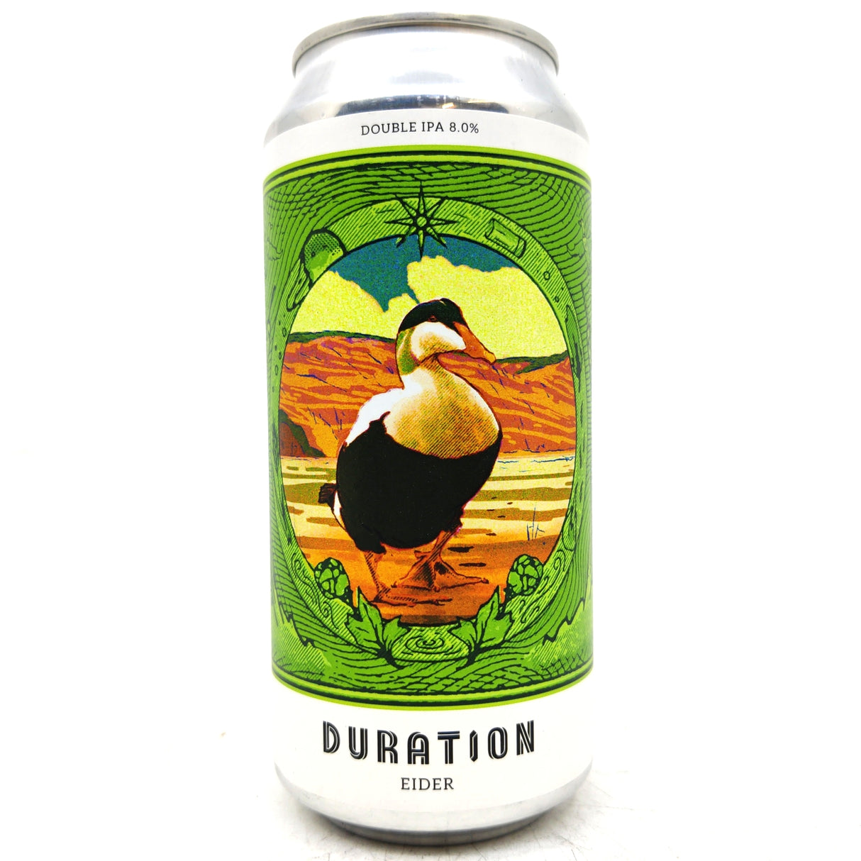 Duration Eider Double IPA 8% (440ml can)-Hop Burns & Black