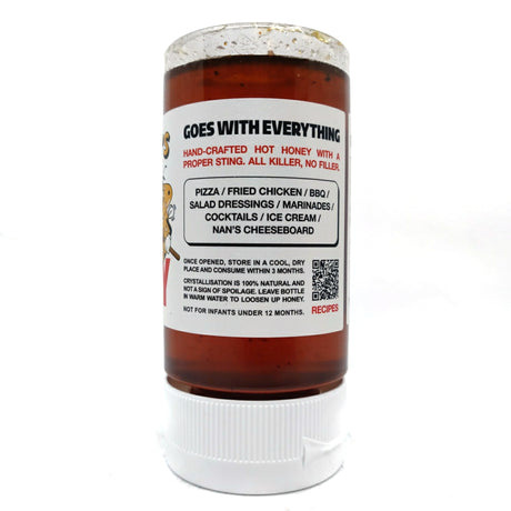 Dr Sting's Hot Honey (180ml)-Hop Burns & Black