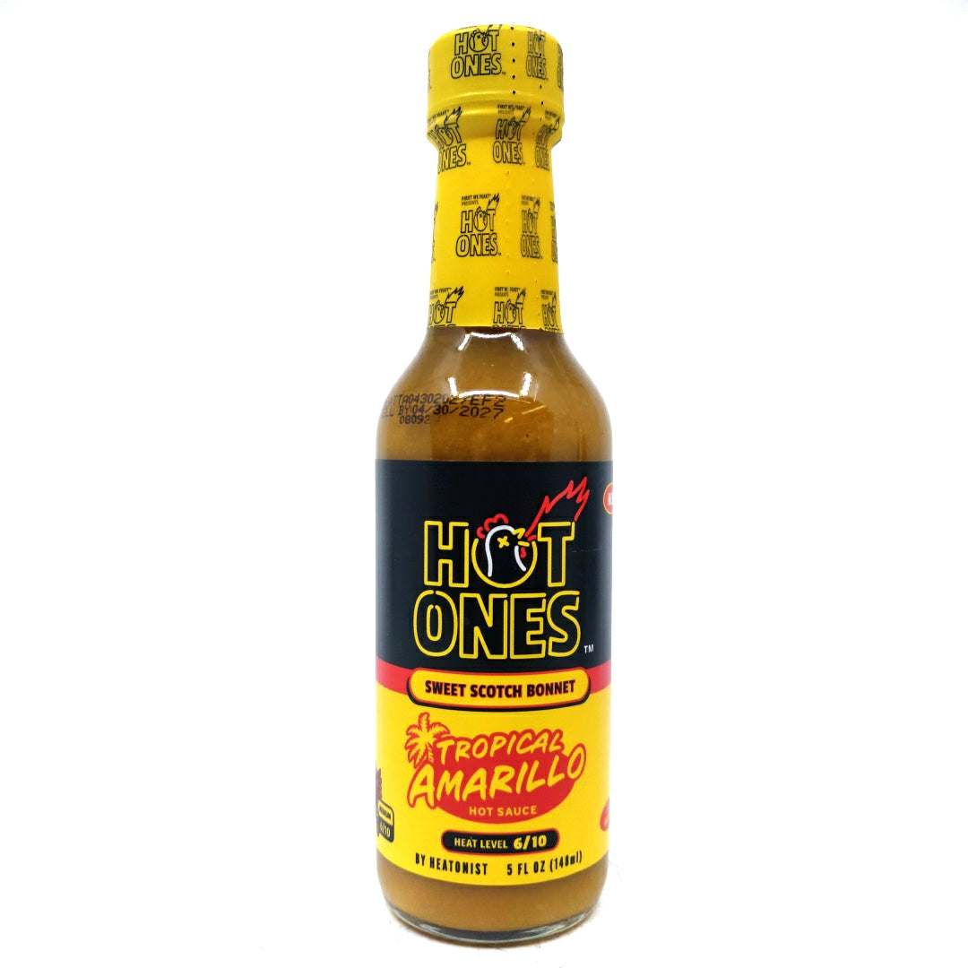 Hot Ones Tropical Amarillo Hot Sauce (148ml)-Hop Burns & Black