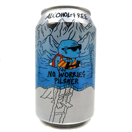Lervig No Worries Alcohol-Free Pilsner 0.5% (330ml can)-Hop Burns & Black
