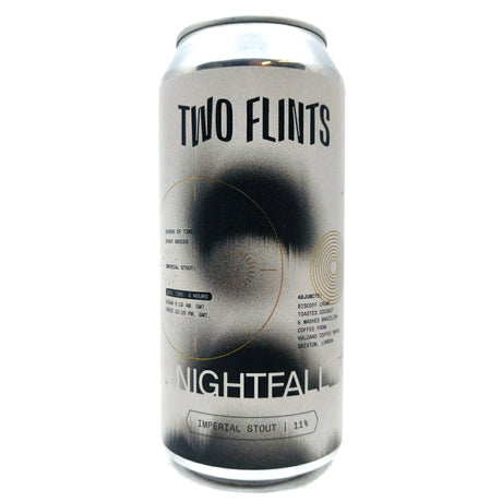 Two Flints x Factory Nightfall Imperial Stout 11% (440ml can)-Hop Burns & Black