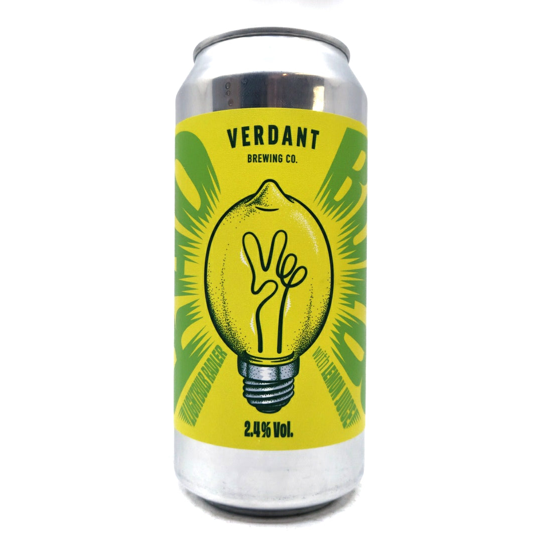 Verdant RadBulb Radler 2.4% (440ml can)-Hop Burns & Black