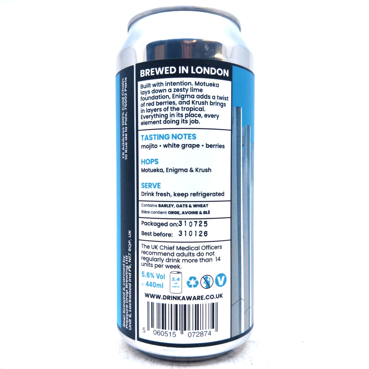 Pressure Drop Form & Function New England Pale Ale 5.6% (440ml can)-Hop Burns & Black