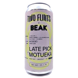 Two Flints x Beak Late Pick Motueka DDH Hazy IPA 7% (440ml can)-Hop Burns & Black