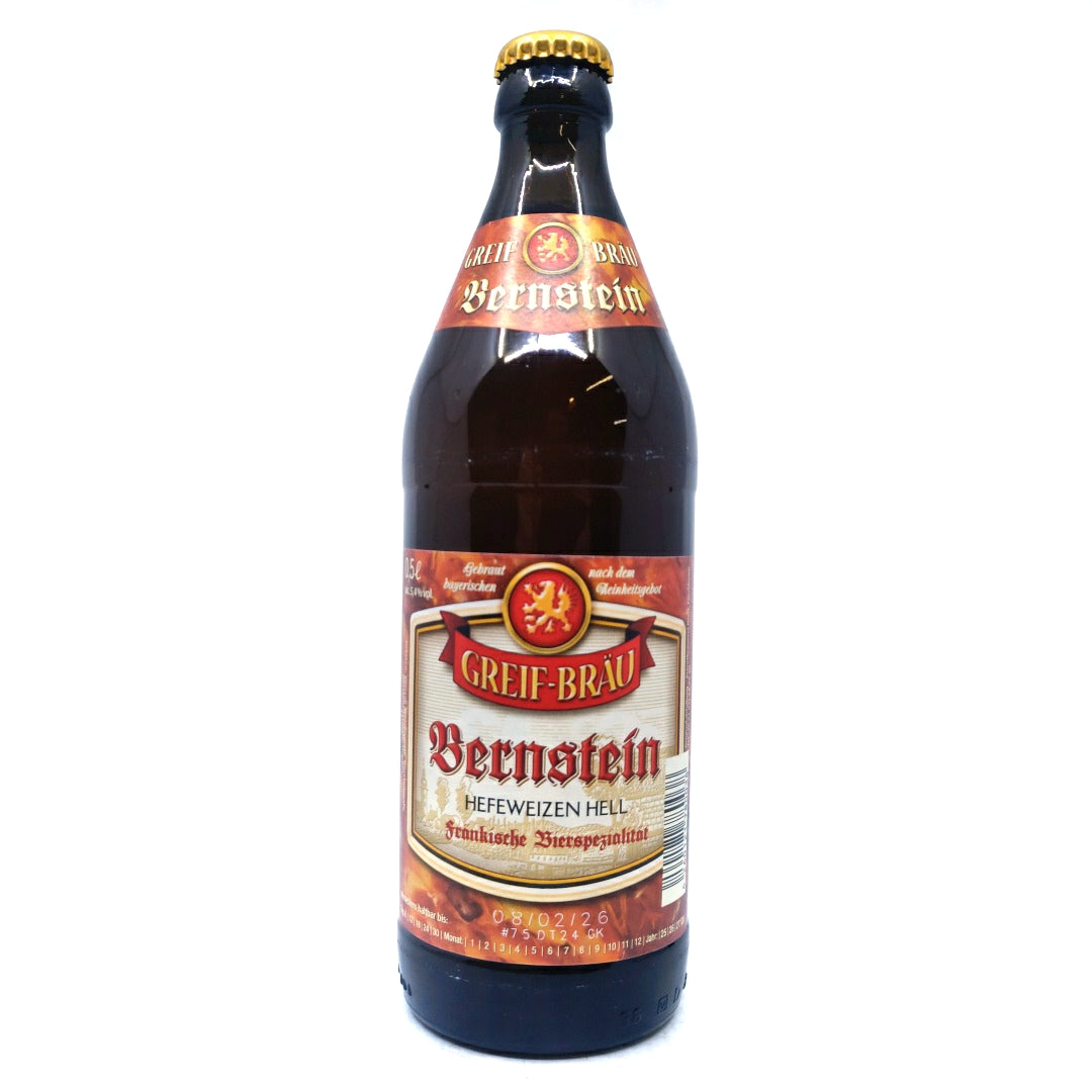 Greif Bernstein Hefeweizen 5.4% (500ml)-Hop Burns & Black