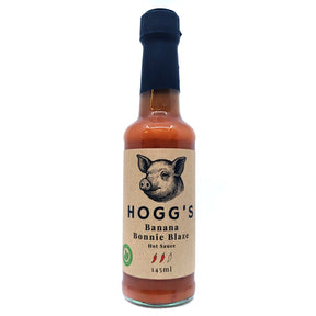 Hogg's Banana Bonnie Blaze Hot Sauce (145ml)-Hop Burns & Black