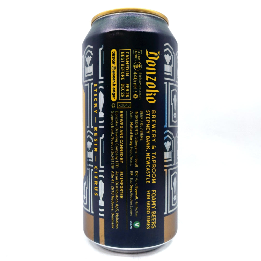 Donzoko Saloon Doors West Coast IPA 6.3% (440ml can)-Hop Burns & Black
