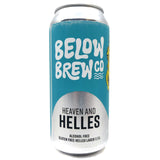 Below Brew Co Heaven & Helles Alcohol-free Helles Lager 0.5% (440ml can)-Hop Burns & Black