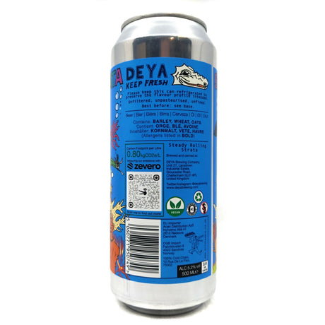 DEYA Double Steady Rolling Strata Double IPA 8% (500ml can)-Hop Burns & Black