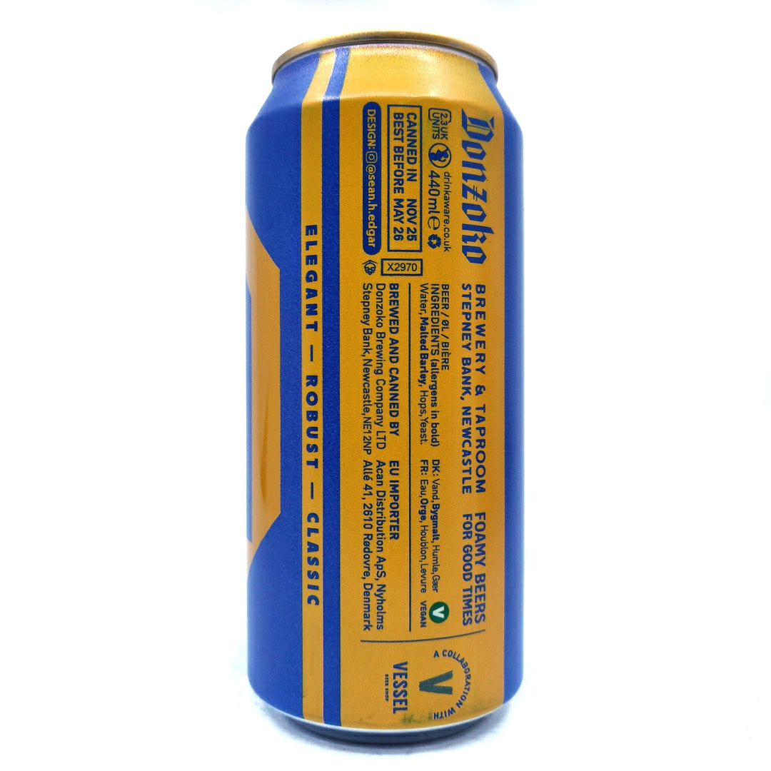 Donzoko Helles Spezial 5.2% (500ml can)-Hop Burns & Black