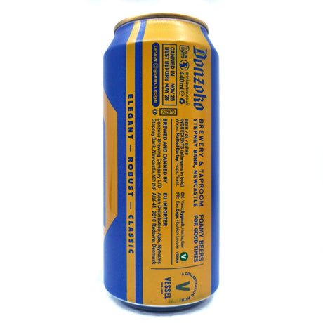 Donzoko Helles Spezial 5.2% (500ml can)-Hop Burns & Black