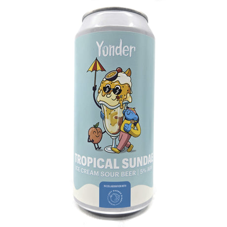 Yonder x Left Handed Giant Tropical Sundae Sour 5% (440ml can)-Hop Burns & Black