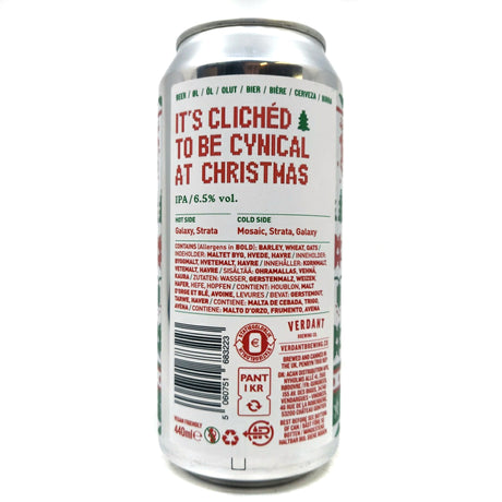 Verdant It's Cliched To Be Cynical About Christmas IPA 6.5% (440ml can)-Hop Burns & Black