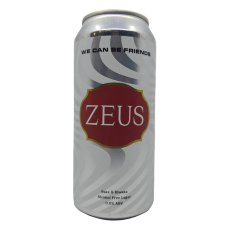 We Can Be Friends Zeus Lager 0.5% (440ml can)-Hop Burns & Black