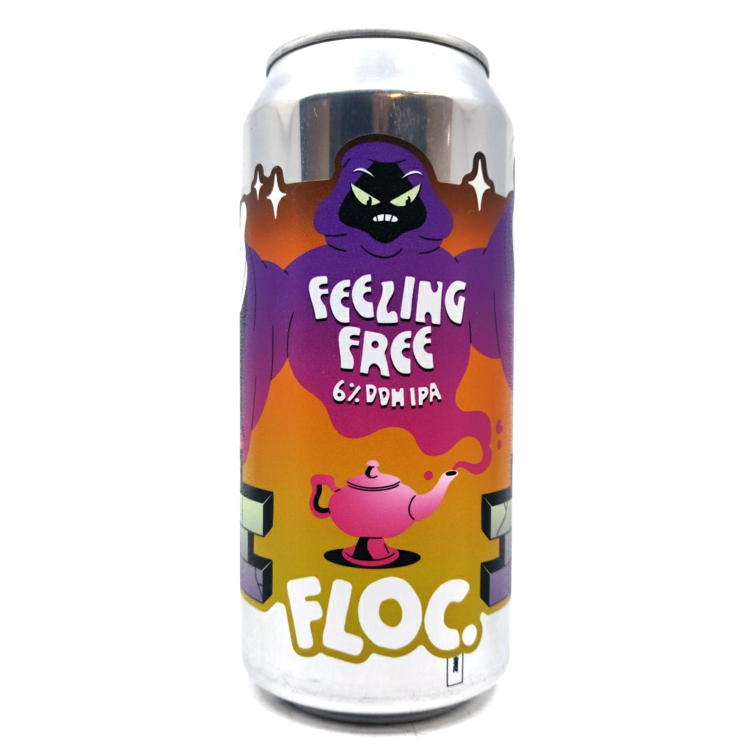 Floc Brewing Feeling Free DDH IPA 6% (440ml can)-Hop Burns & Black