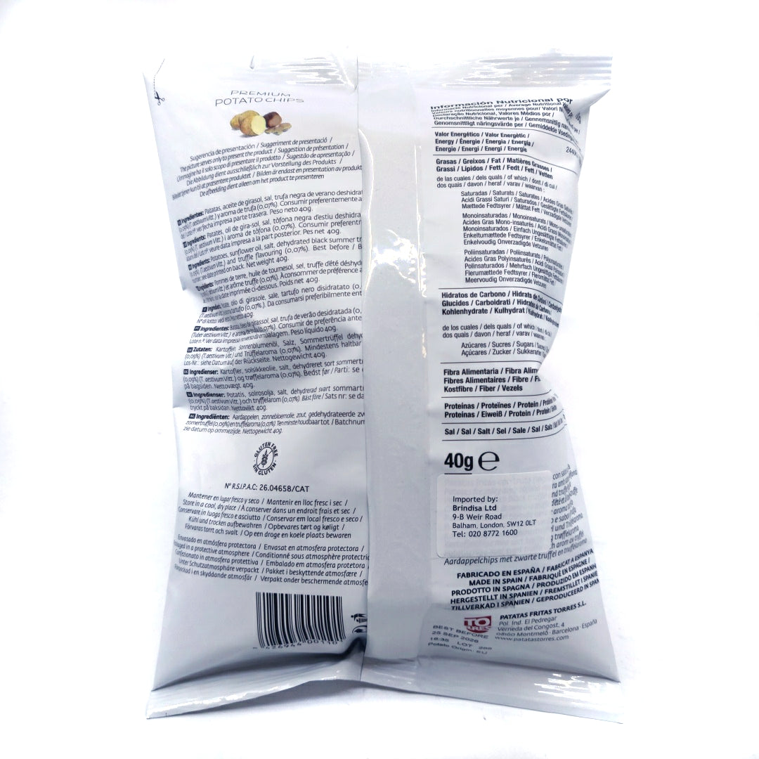 Torres Black Truffle Potato Crisps (40g)-Hop Burns & Black