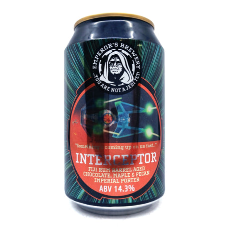 Emperor's Brewery BA Interceptor Imperial Porter 14.3% (330ml can)-Hop Burns & Black