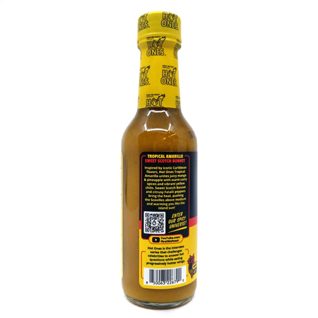 Hot Ones Tropical Amarillo Hot Sauce (148ml)-Hop Burns & Black