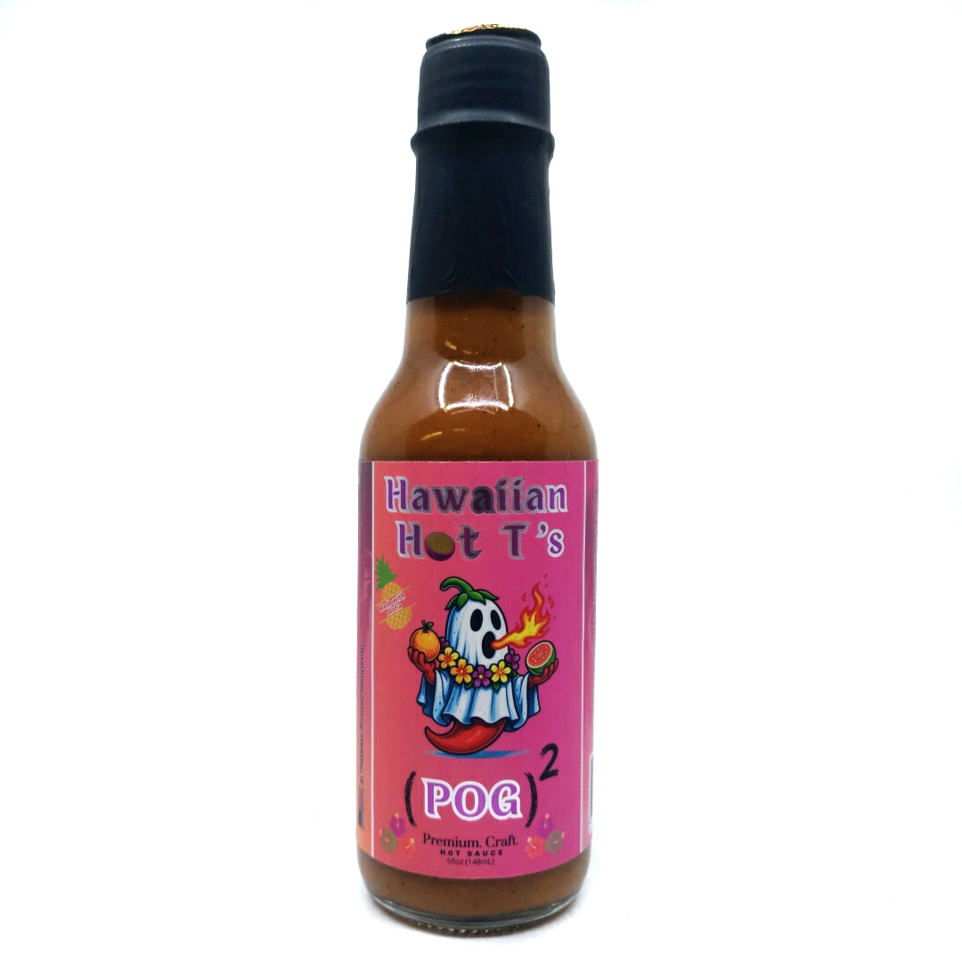 Hawaiian Hot T’s P.O.G.² Hot Sauce (148ml)-Hop Burns & Black