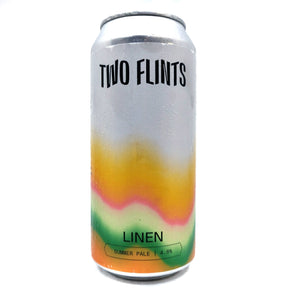 Two Flints Linen Summer Pale Ale 4.6% (440ml can)-Hop Burns & Black
