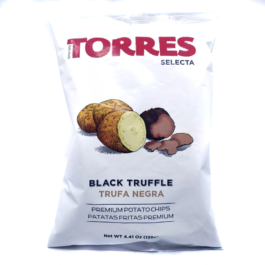 Torres Black Truffle Potato Crisps (125g)-Hop Burns & Black