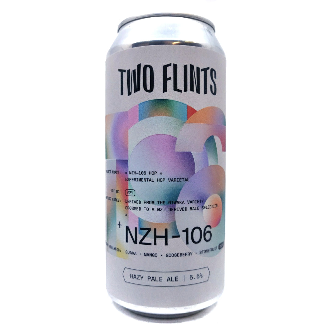 Two Flints NZ-106 Bract Project Hazy Pale Ale 5.5% (440ml can)-Hop Burns & Black