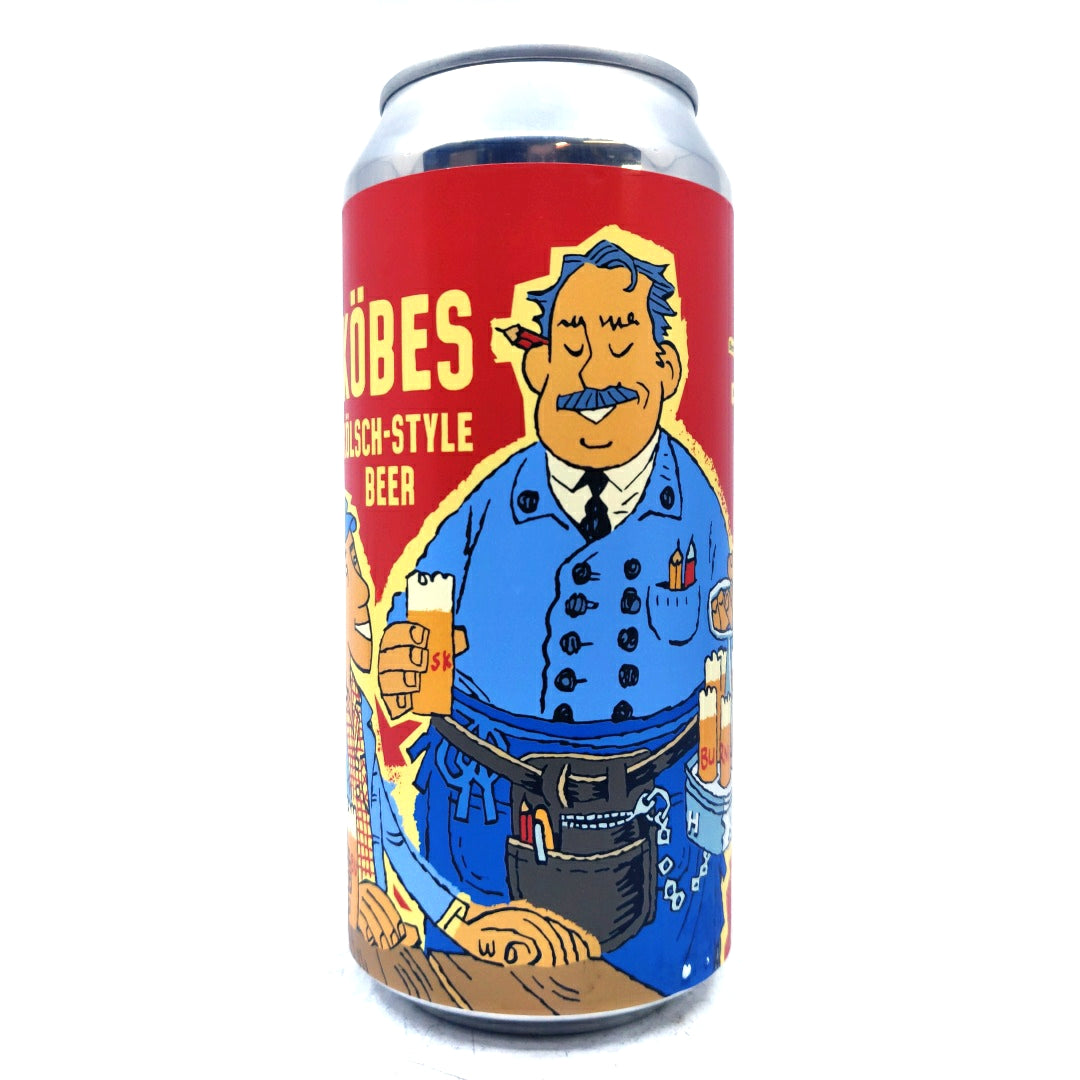 Burning Sky Kobes Kolsch-style Beer 4.8% (440ml can)-Hop Burns & Black