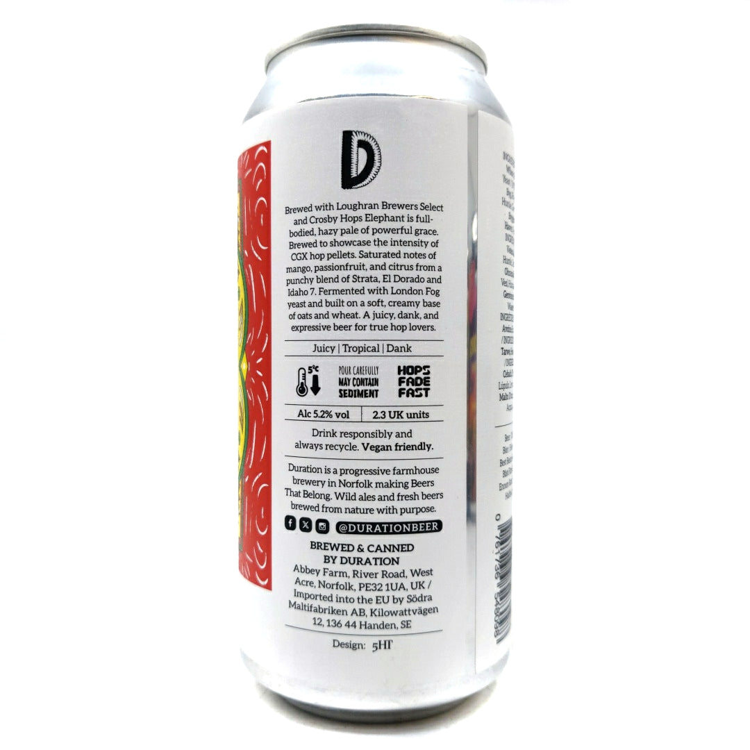 Duration Elephant Pale Ale 5.2% (440ml can)-Hop Burns & Black
