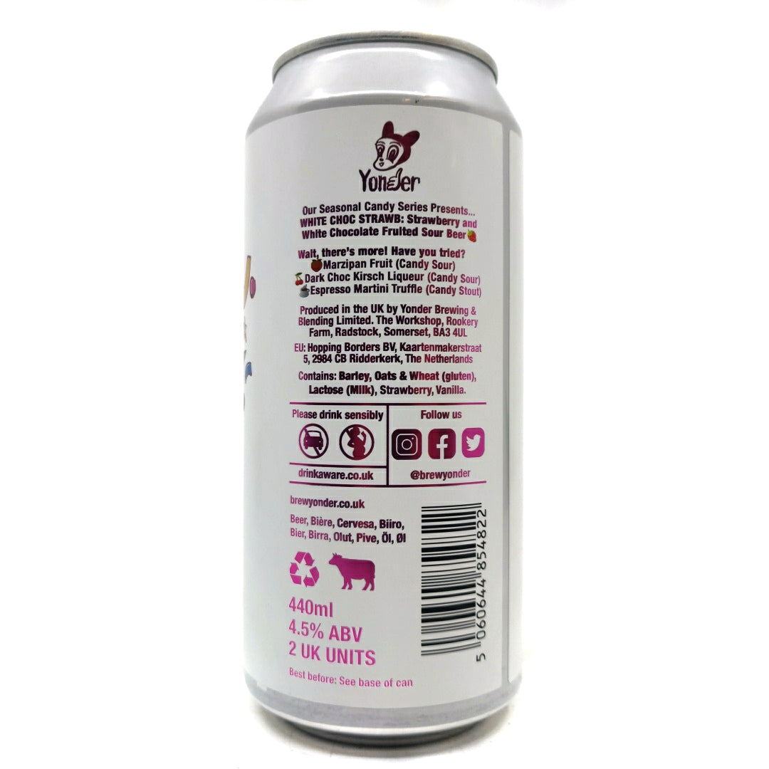 Yonder White Choc Strawb Pastry Sour 4.5% (440ml can)-Hop Burns & Black