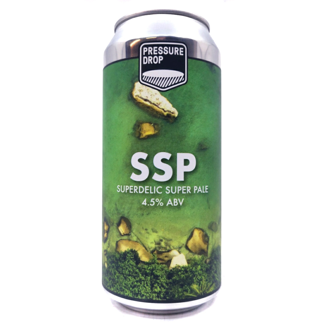 Pressure Drop SSP Superdelic Super Pale 4.5% (440ml can)-Hop Burns & Black
