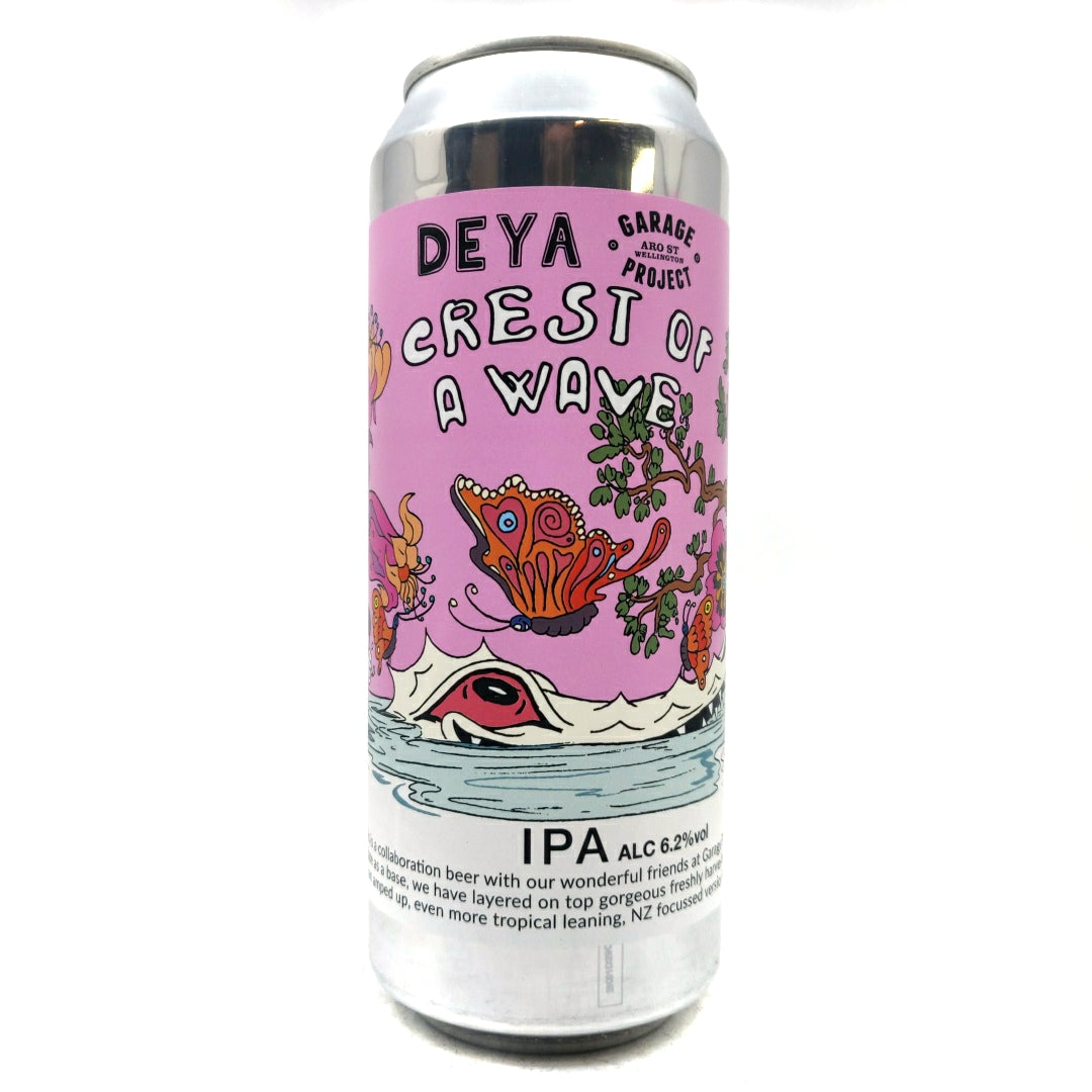 DEYA x Garage Project Crest of A Wave IPA 6.2% (500ml can)-Hop Burns & Black