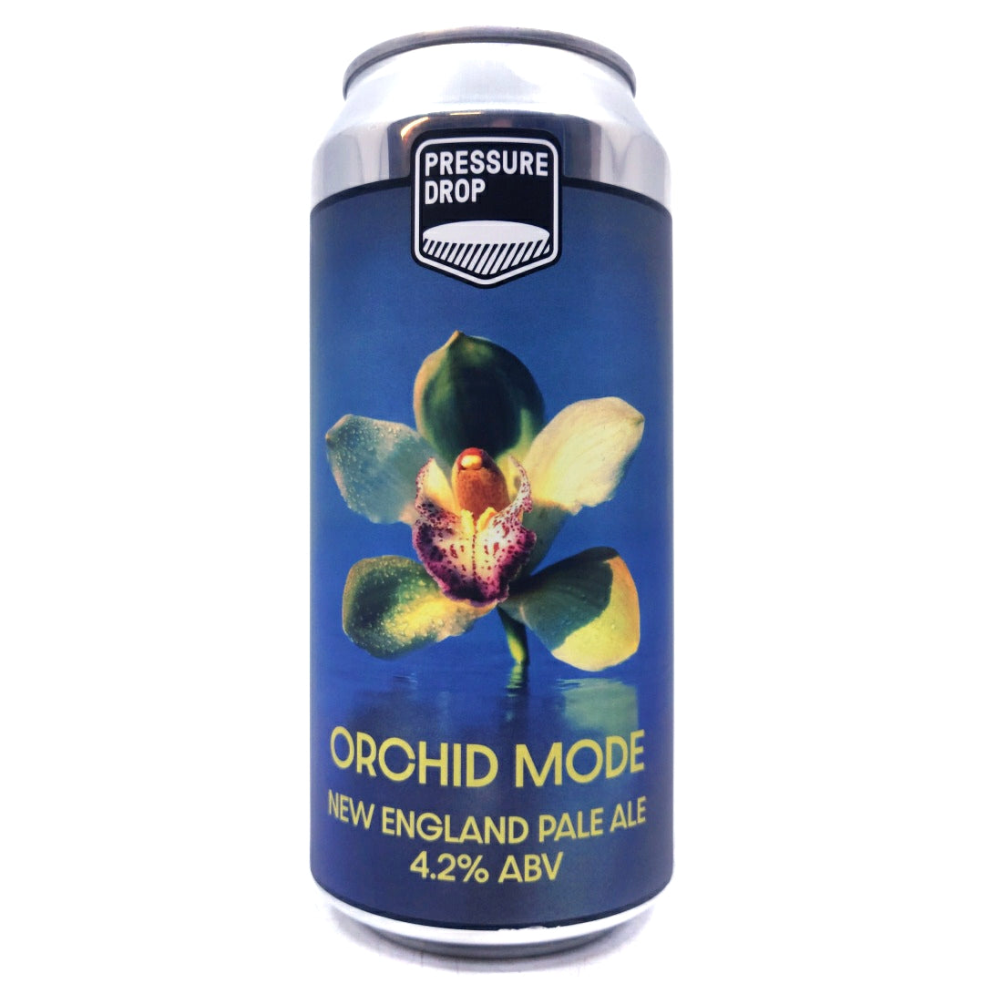 Pressure Drop Orchid Mode New England Pale Ale 4.4% (440ml can)-Hop Burns & Black