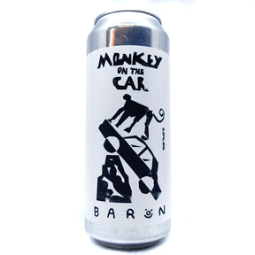 Baron Brewing Monkey On the Car IPA 6.5% (500ml can)-Hop Burns & Black