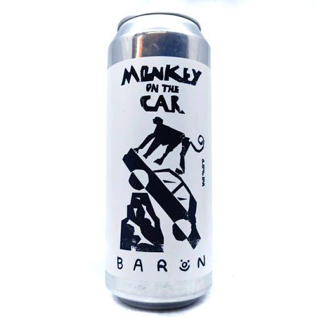 Baron Brewing Monkey On the Car IPA 6.5% (500ml can)-Hop Burns & Black