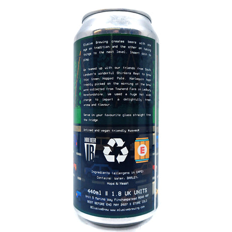 Elusive x The Shirker's Rest Green Hopper Harlequin Pale Ale 4.2% (440ml can)