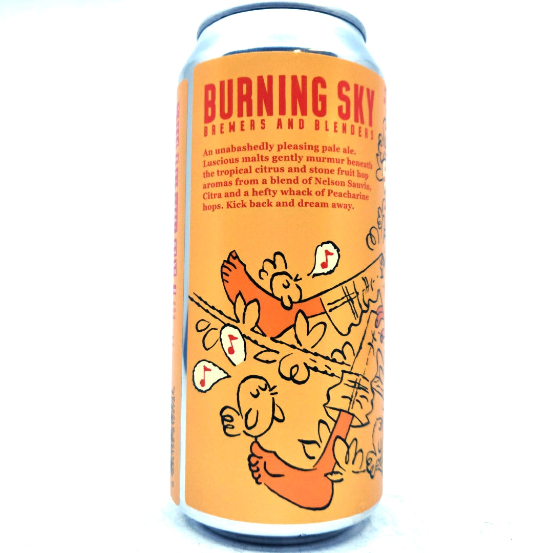 Burning Sky Just Peachy Pale Ale 4.8% (440ml can)-Hop Burns & Black